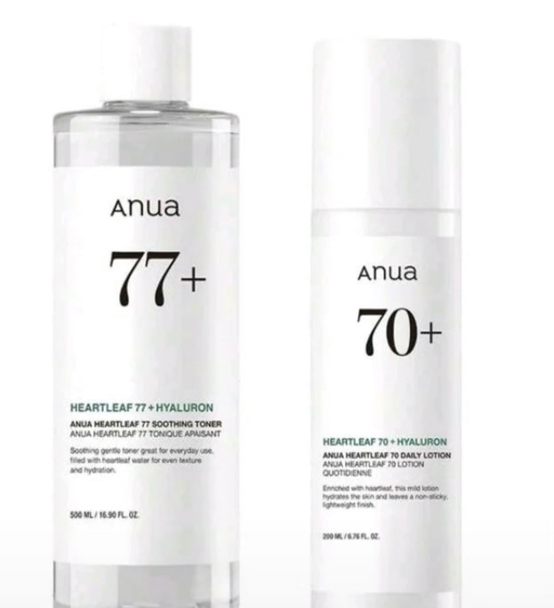 Heartleaf 77 shooting toner +70 daily lotion