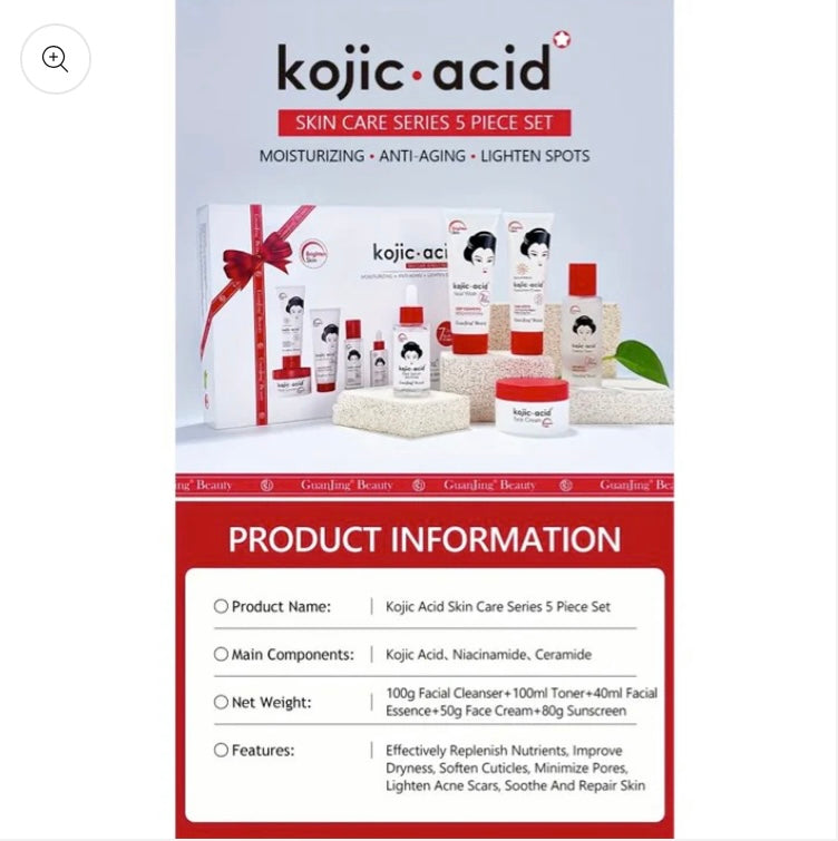 Viral GuanJing Beauty Kojic Acid Skin Care Series 5 Piece Set